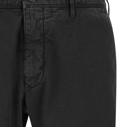 Incotex Black Cotton Casual Pants