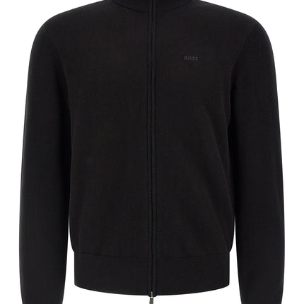 Hugo Boss Black Cotton Cardigan