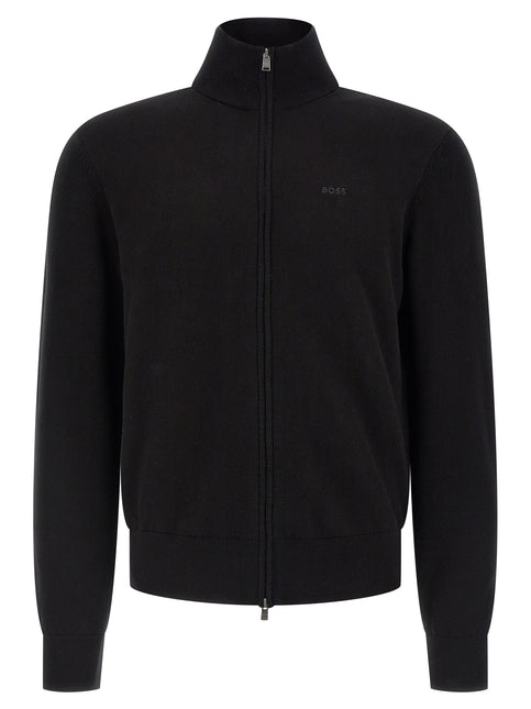 Hugo Boss Black Cotton Cardigan