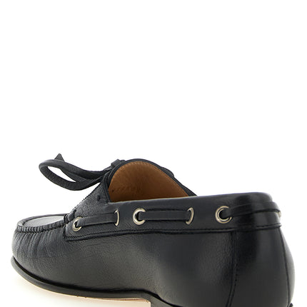Valentino Garavani Black Buffalo Leather Slip-On Loafers