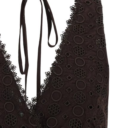 PINKO Brown Cotton Blouse
