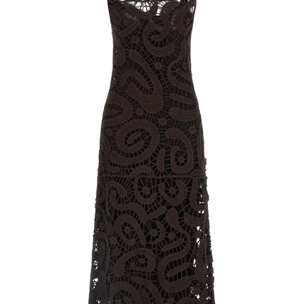 PINKO Brown Viscose Long Dress