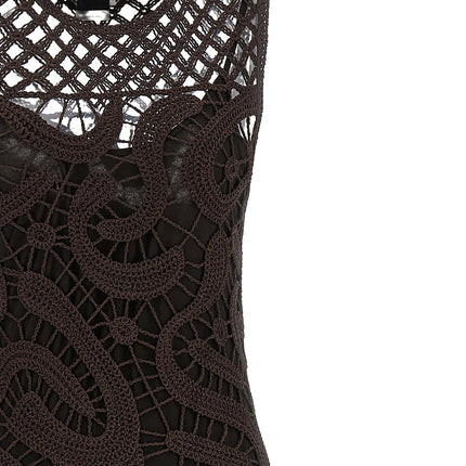 PINKO Brown Viscose Long Dress