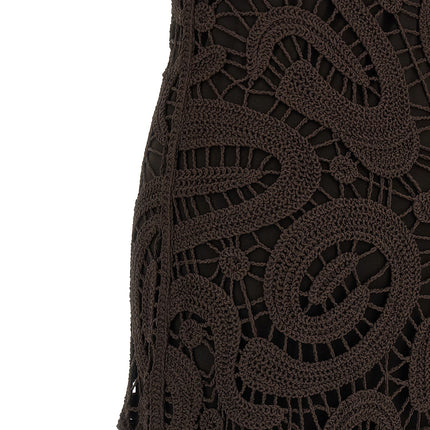 PINKO Brown Viscose Long Dress