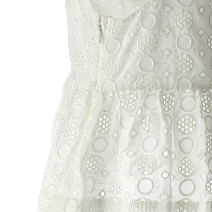 PINKO White Cotton Sleeveles T-Shirt