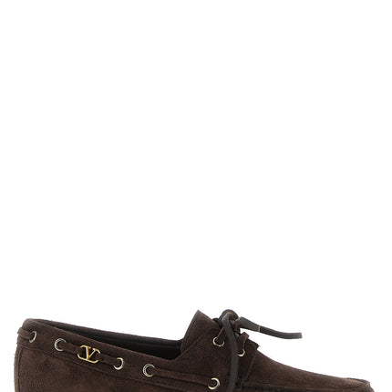 Valentino Garavani Brown Cowhide Slip-On Loafers