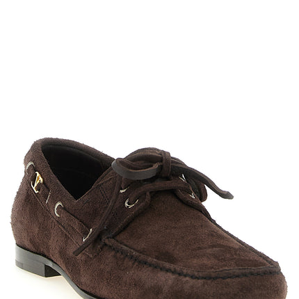 Valentino Garavani Brown Cowhide Slip-On Loafers