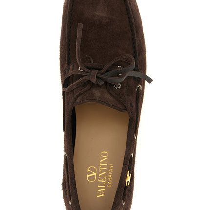 Valentino Garavani Brown Cowhide Slip-On Loafers