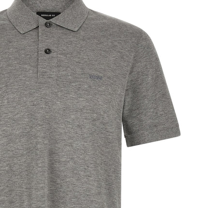 Hugo Boss Gray Cotton Polo Shirt