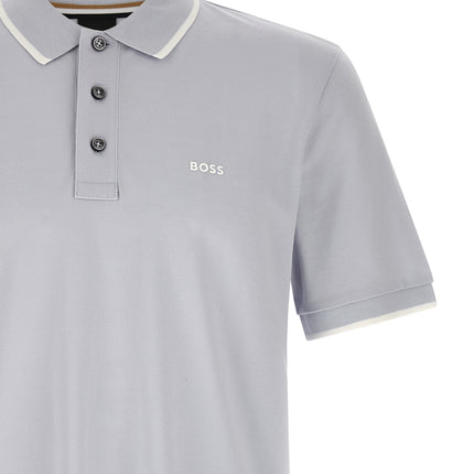 Hugo Boss Blue Cotton Polo Shirt