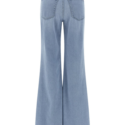 7 For All Mankind Blue Cotton Flared Jeans