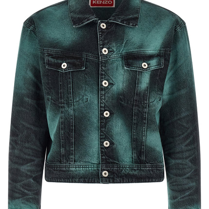 Kenzo Gray Cotton Denim Jacket