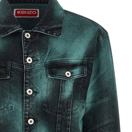 Kenzo Gray Cotton Denim Jacket
