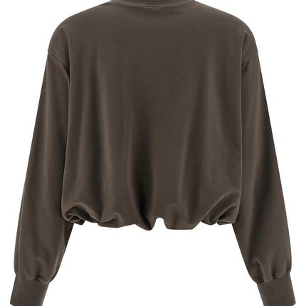 Brunello Cucinelli Brown Cotton Sweatshirt
