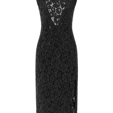 PINKO Black Cotton Midi Dress