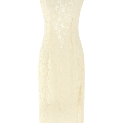 PINKO White Cotton Midi Dress