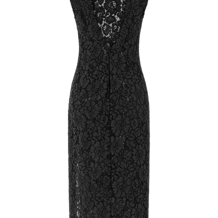 PINKO Black Cotton Midi Dress