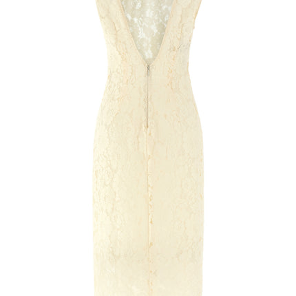 PINKO White Cotton Midi Dress