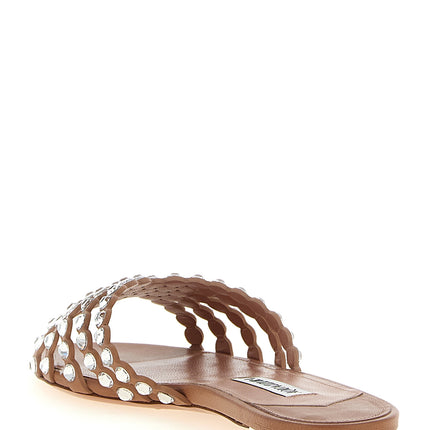 Aquazzura Multicolor Lamb Leather Slides