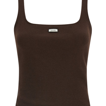 Entire Studios Brown Cotton Tank Tops