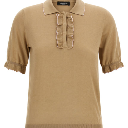Fabiana Filippi Beige Silk Polo Shirt