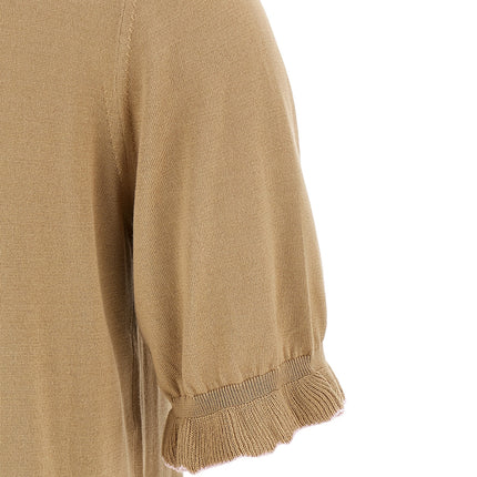 Fabiana Filippi Beige Silk Polo Shirt
