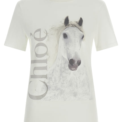 Chloé White Cotton T-Shirt