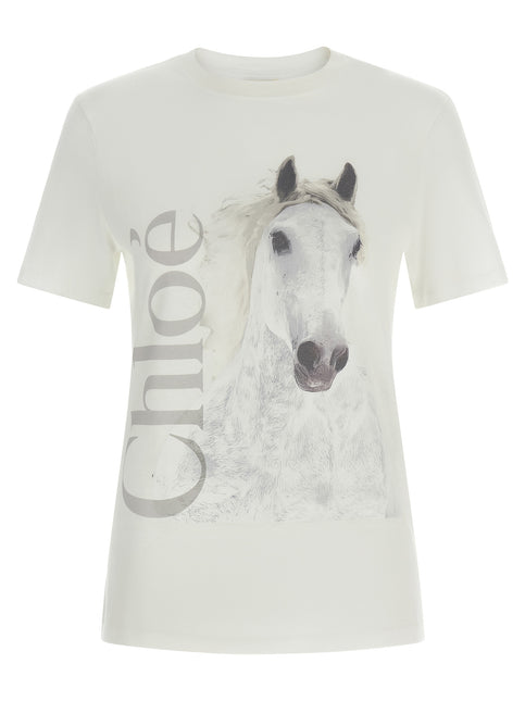 Chloé White Cotton T-Shirt