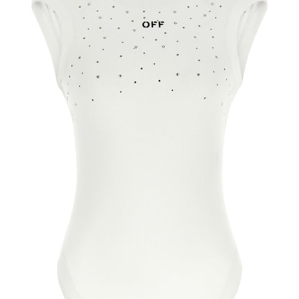 Off-White White Viscose Sleeveles T-Shirt