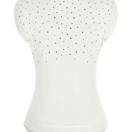 Off-White White Viscose Sleeveles T-Shirt