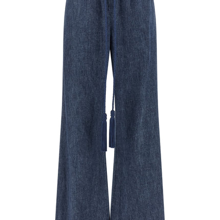 Valentino Garavani Blue Cotton Flared Jeans