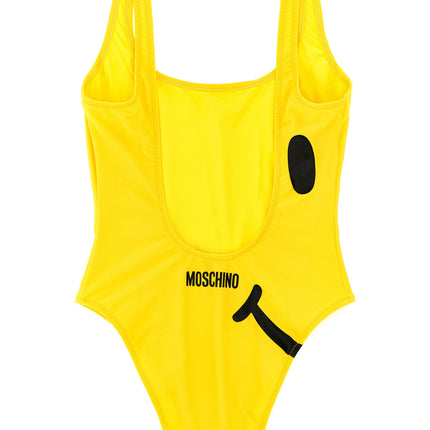 Moschino Bicolor Polyamide One-Piece Swimsuit
