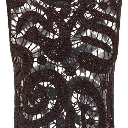 PINKO Brown Viscose Blouse