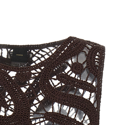 PINKO Brown Viscose Blouse