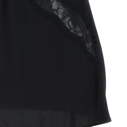 PINKO Black Viscose Sleeveles T-Shirt