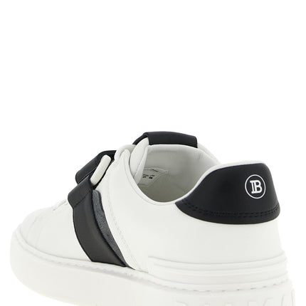 Balmain Bicolor Calfskin Low Top Sneakers