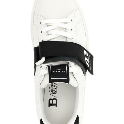 Balmain Bicolor Calfskin Low Top Sneakers