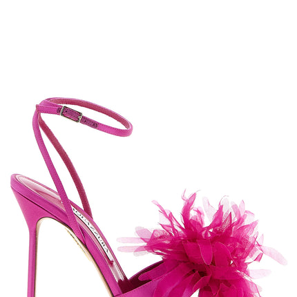 Aquazzura Fuchsia Textile Stiletto Heel Sandals