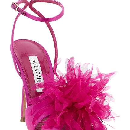 Aquazzura Fuchsia Textile Stiletto Heel Sandals