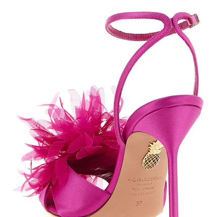 Aquazzura Fuchsia Textile Stiletto Heel Sandals