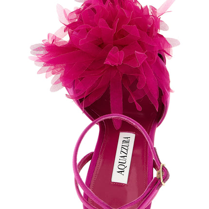 Aquazzura Fuchsia Textile Stiletto Heel Sandals