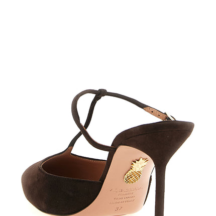 Aquazzura Brown Goatskin High Heel Pumps