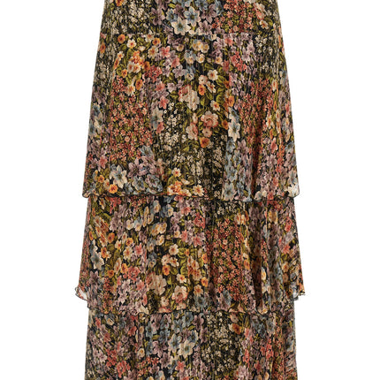 Valentino Garavani Multicolor Silk Midi Skirt