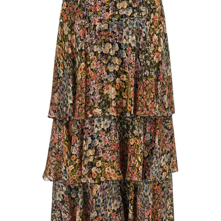 Valentino Garavani Multicolor Silk Midi Skirt