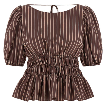 PINKO Brown Viscose Pattern Shirt