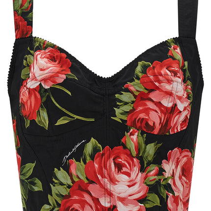 Dolce & Gabbana Black Cotton Tank Tops