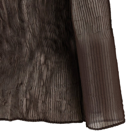 Issey Miyake Brown Polyester Blouse