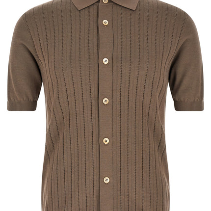 Brunello Cucinelli Brown Cotton Blouse