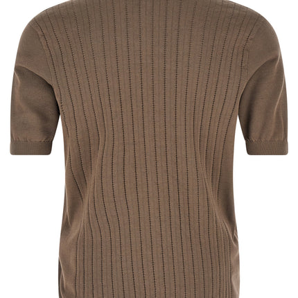 Brunello Cucinelli Brown Cotton Blouse