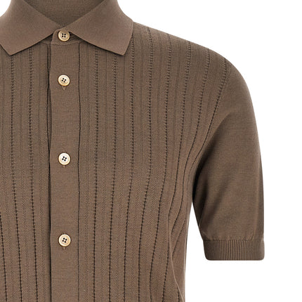 Brunello Cucinelli Brown Cotton Blouse